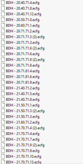 BDH ecfg files